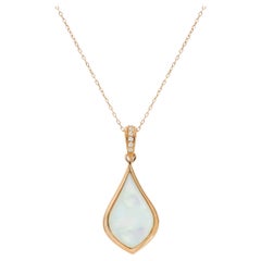 18K Gold filled Necklace with Abalone, Mother of Pearl and Tahitian grey shell