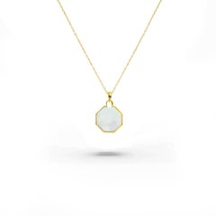 18K Gold filled Necklace with Pink Shell Abalone  MOP Onyx Tahitian Grey Shell