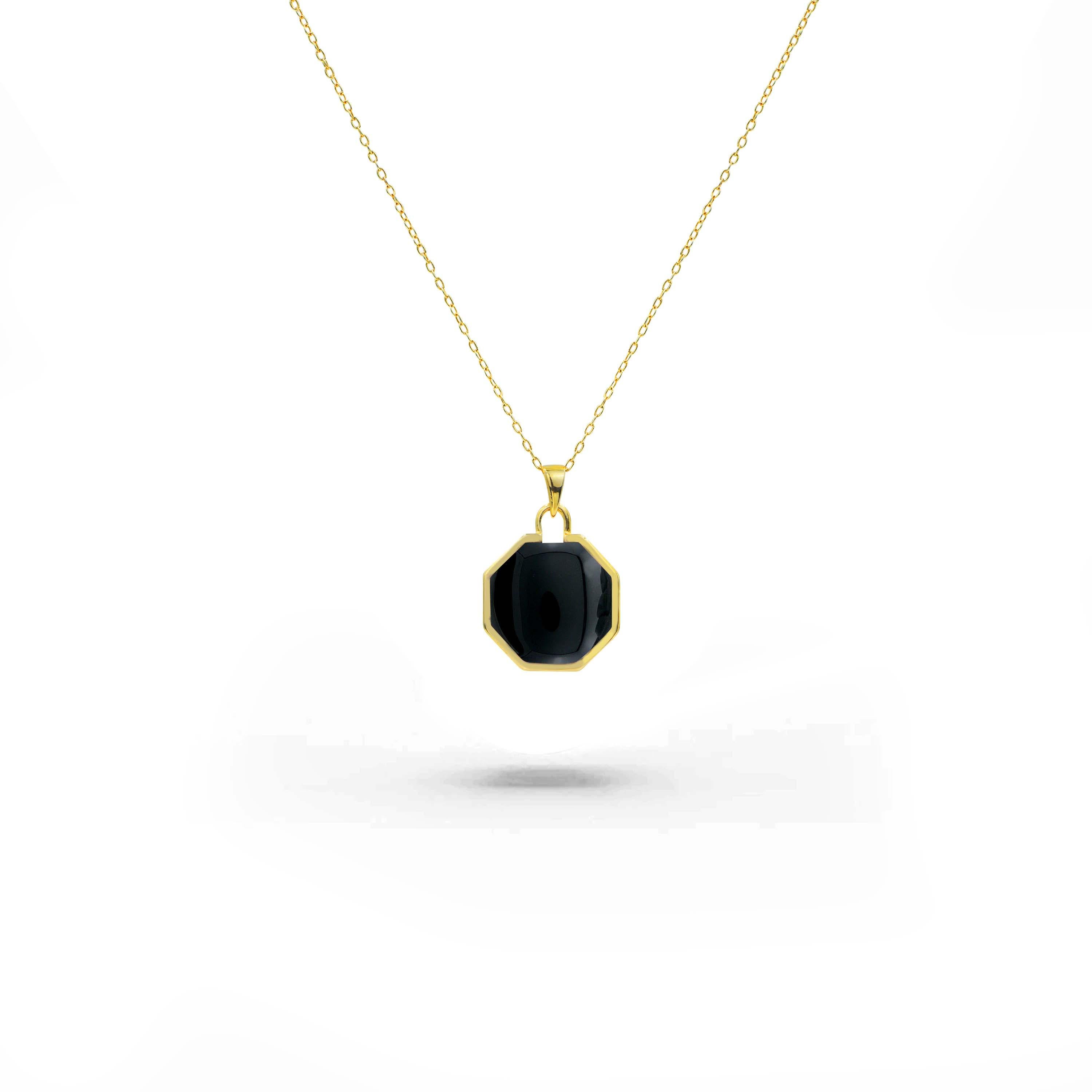 Non taillé Collier rempli d'or 18 carats avec ornements en coquille d'or rose  Coquillage gris de Tahiti en onyx MOP en vente