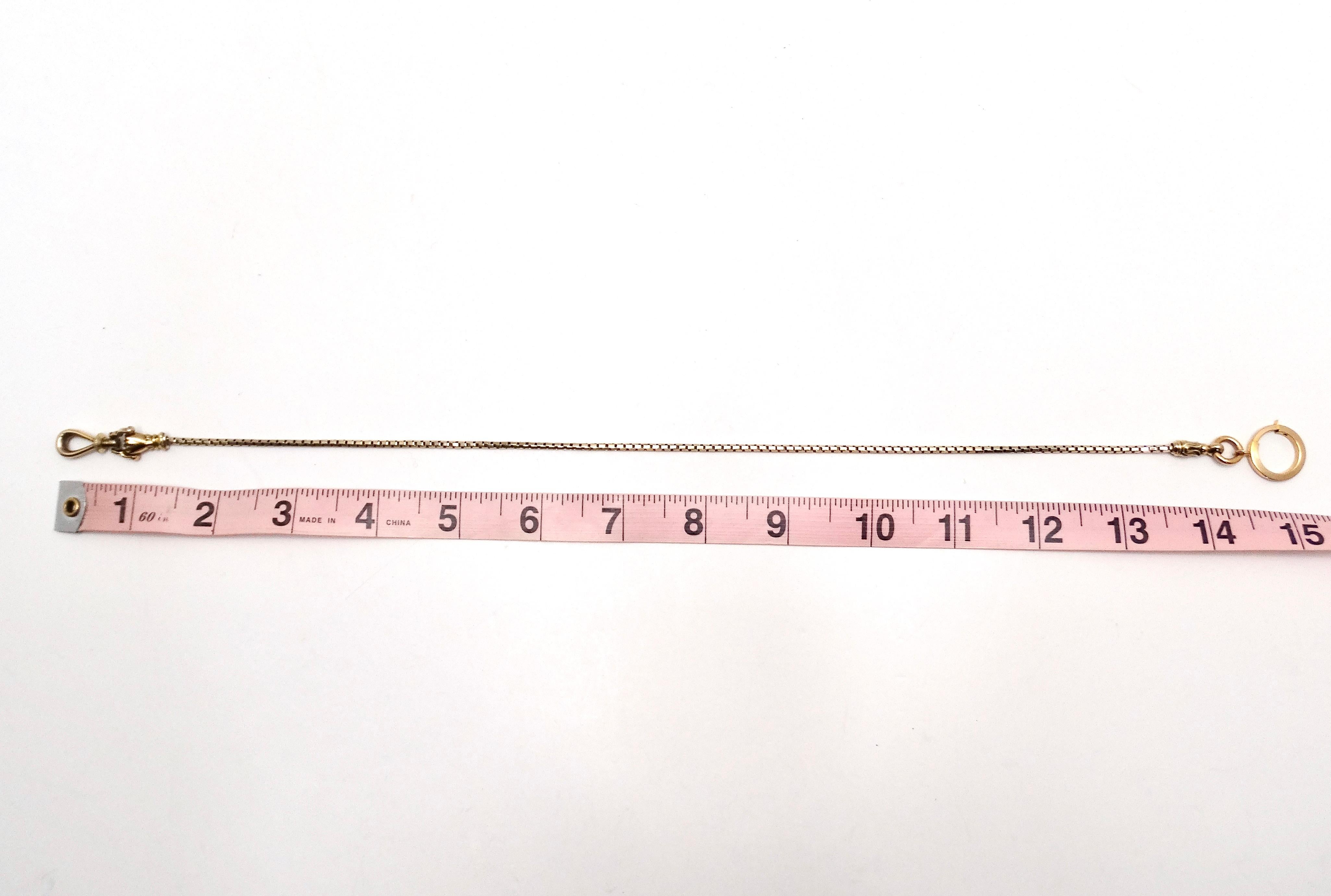 18k Gold Fist Pocket Watch Chain For Sale 2