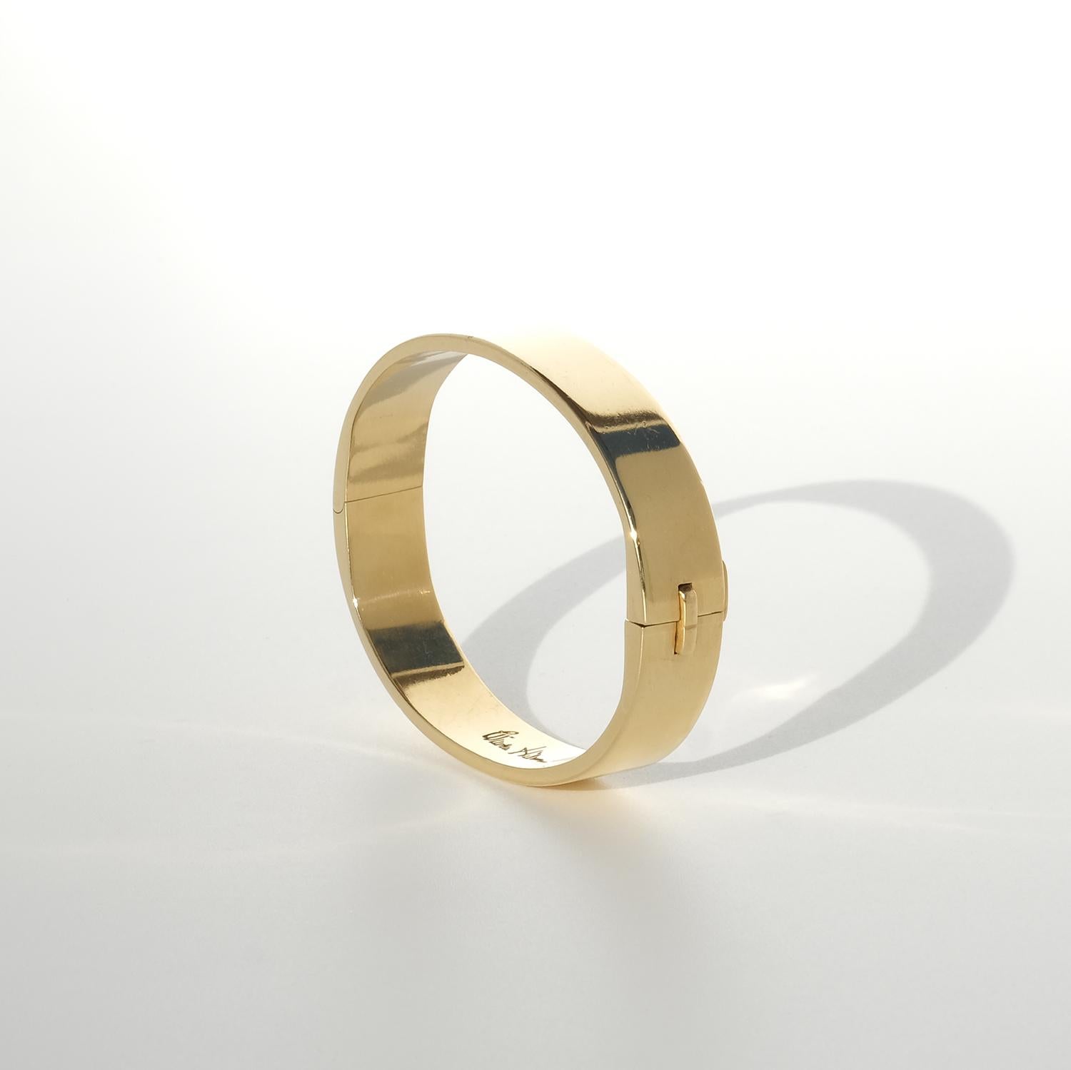 18K Gold Fixed Vintage Bracelet by Swedish Master Wiwen Nilsson Made 1946 For Sale 4
