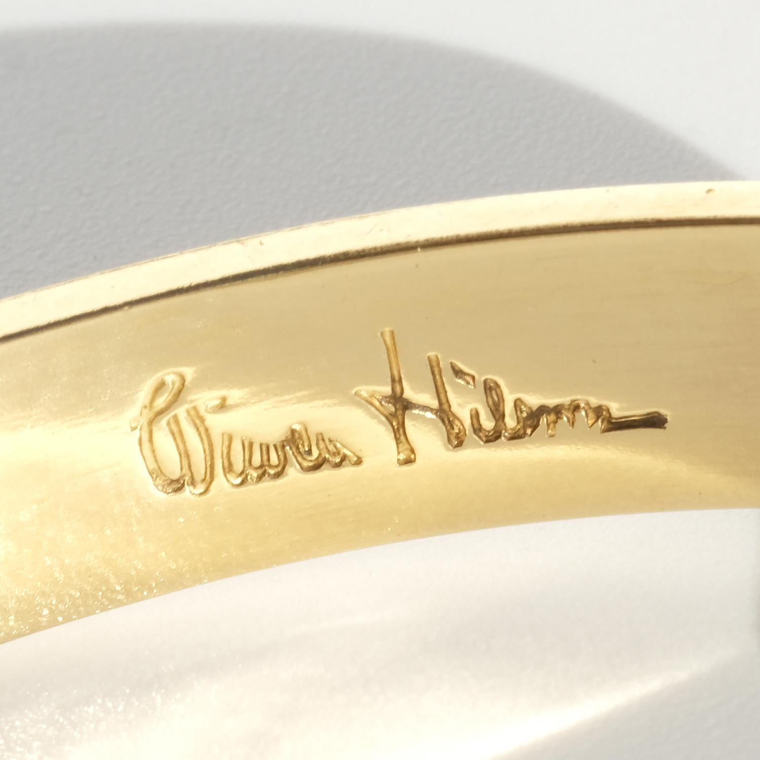 18K Gold Fixed Vintage Bracelet by Swedish Master Wiwen Nilsson Made 1946 For Sale 5
