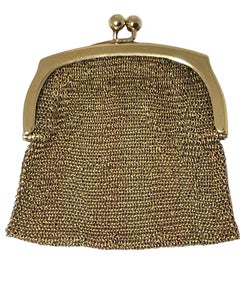 18K Gold Flat Mesh Petite Purse
