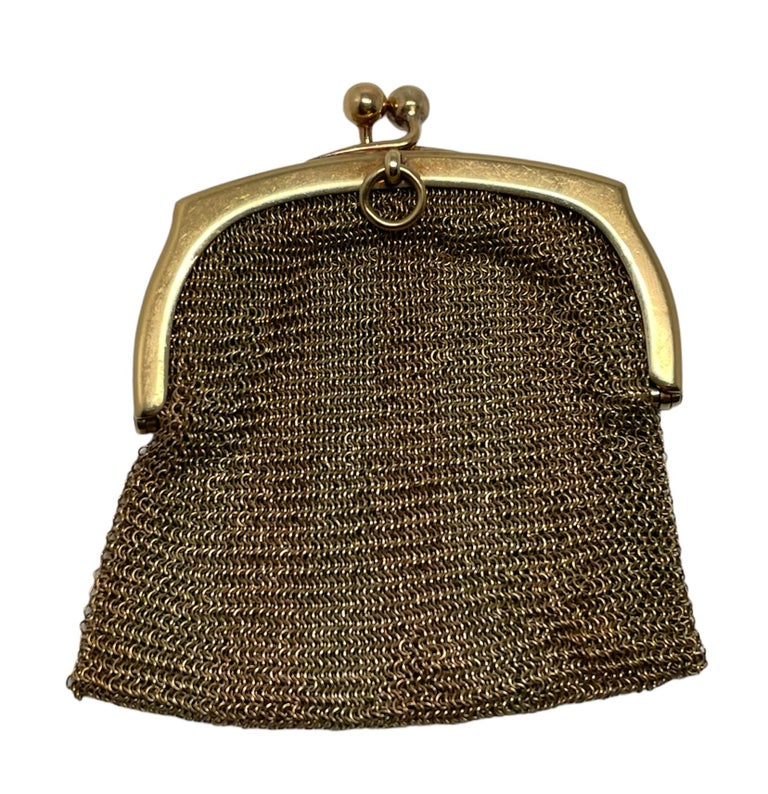 Gold mesh online clutch