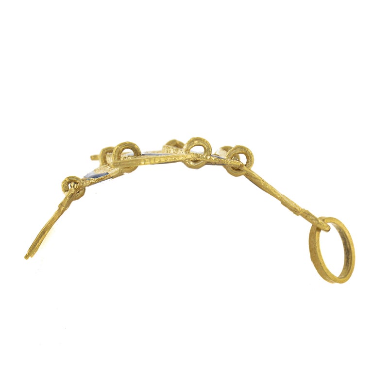 Pendentif Poisson En Or 18 Carats Jaune émaillé - Modèle 72859 - Neuf Avec étiquettes - Fabriqué En Italie