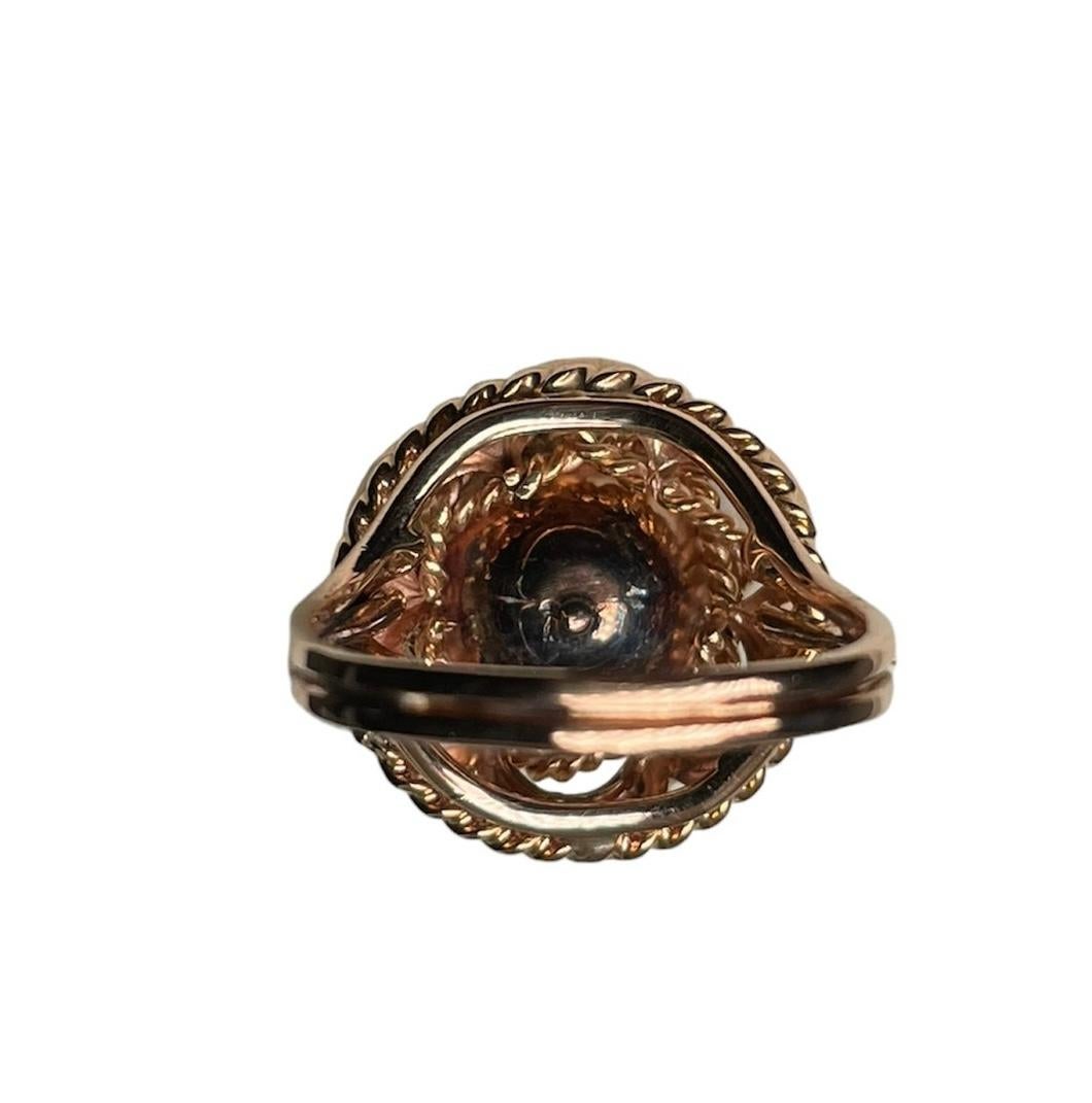 18K Gold Flower Cocktail Ring For Sale 11