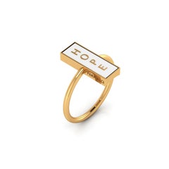 FERRUCCI 18K Yellow Gold Forever Hope Ring, Modern Unisex Design