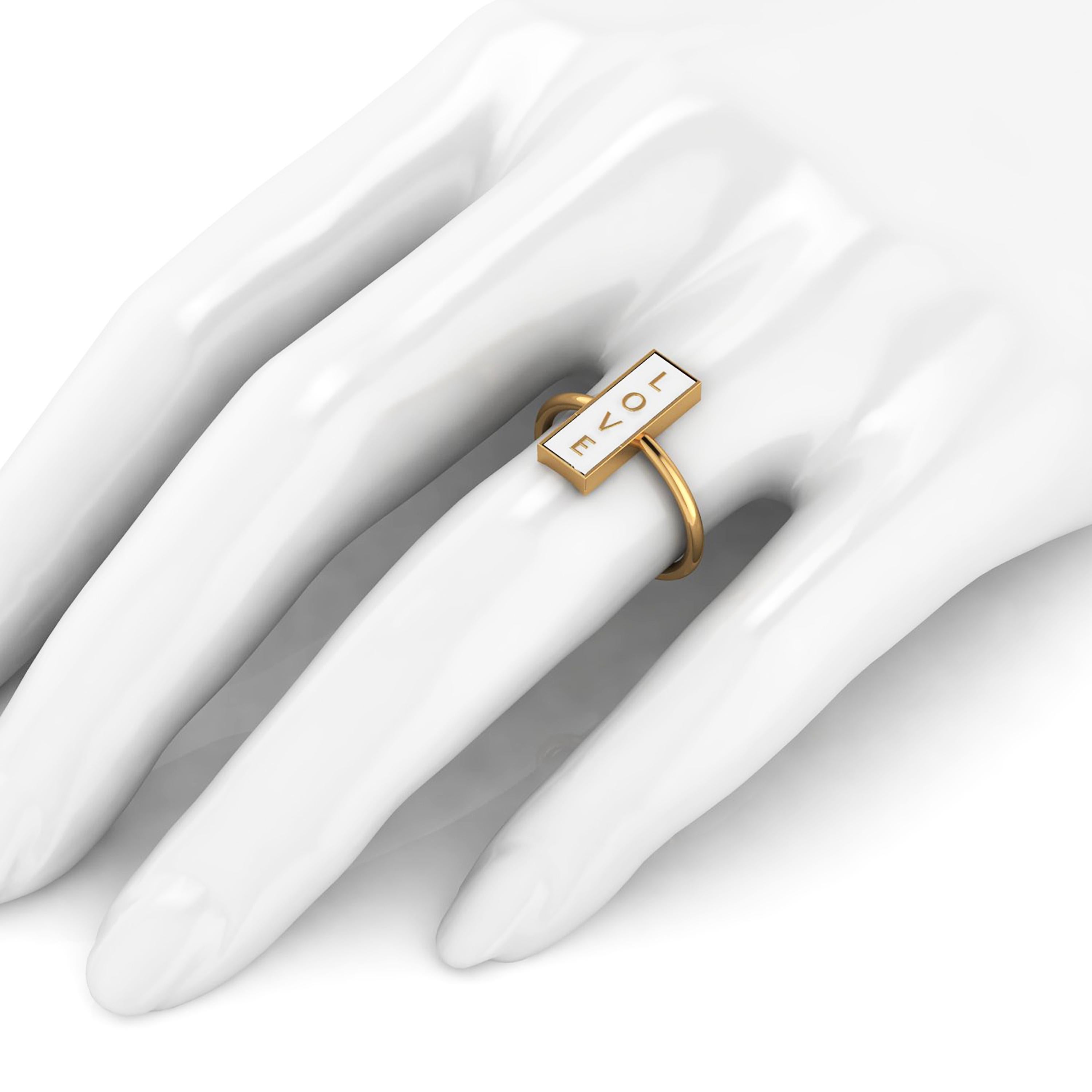 Moderne Ferrucci Bague « Forever Love in White » en or 18 carats en vente
