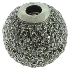 Collier de perles en or 18K avec boules de 12,5 mm fermoir en diamants