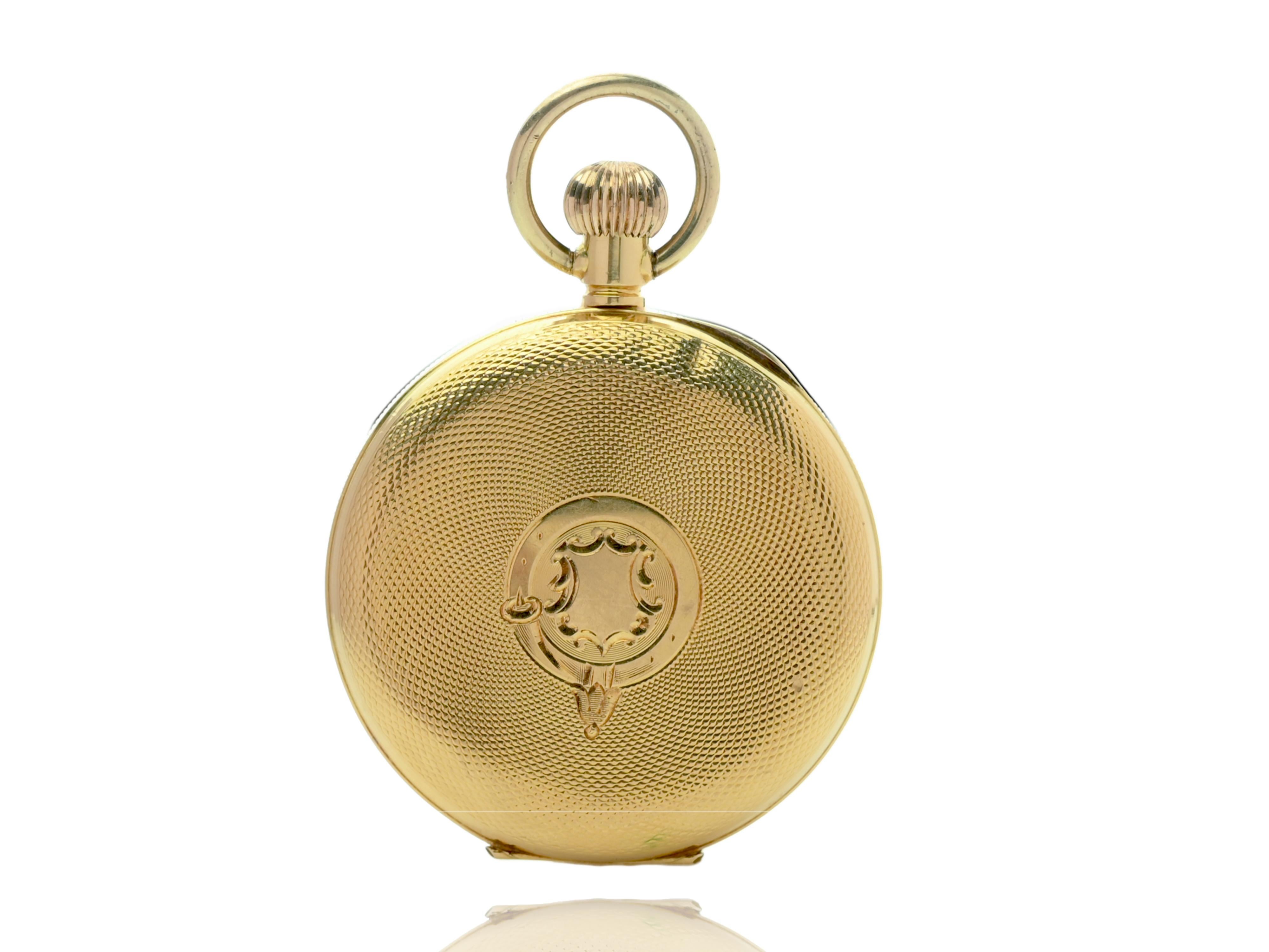18K Gold genuine Swiss antique Pocket watch in working condition from West End In Good Condition For Sale In Bangkok,, TH
