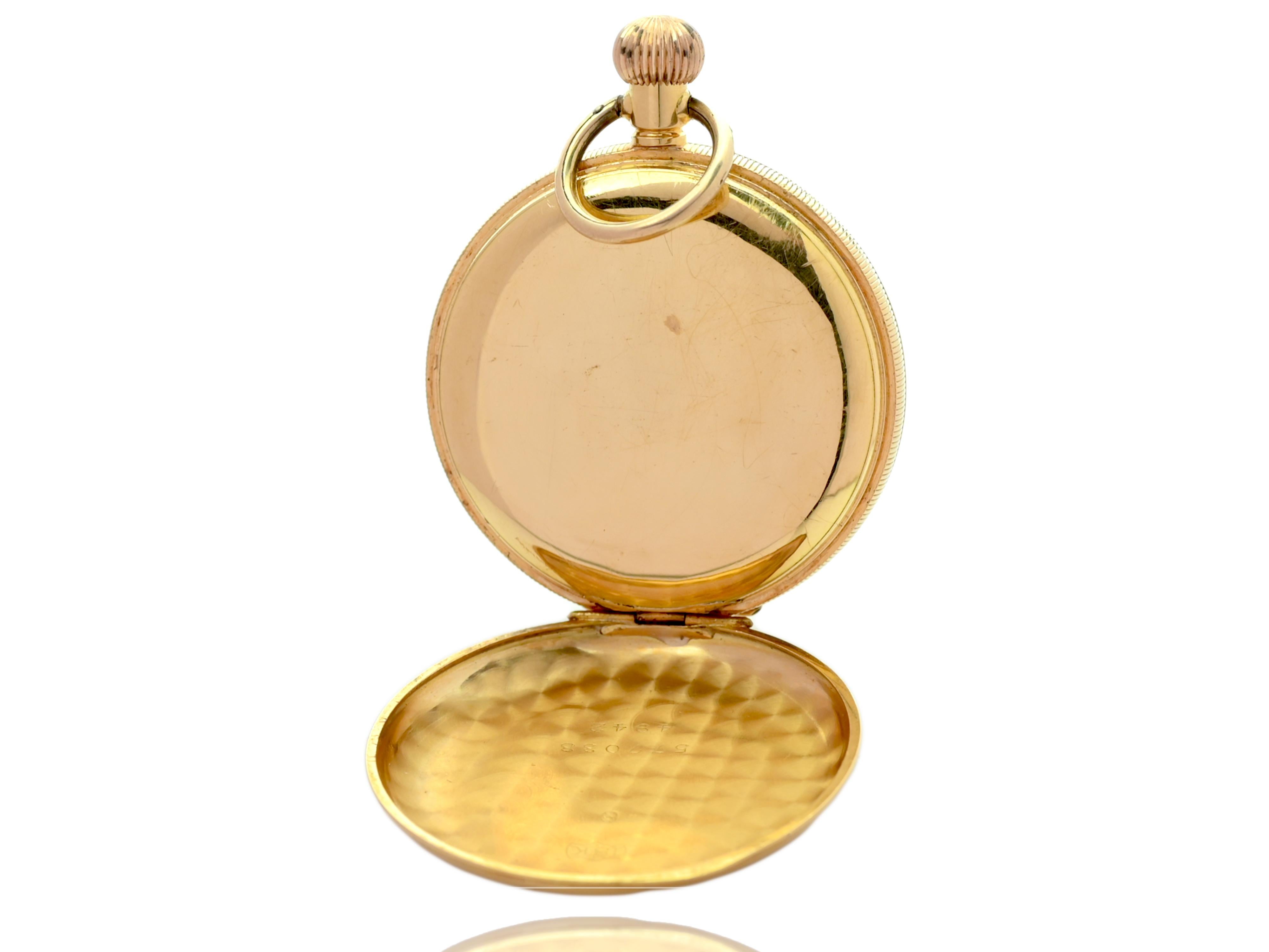 Men's 18K Gold genuine Swiss antique Pocket watch in working condition from West End For Sale