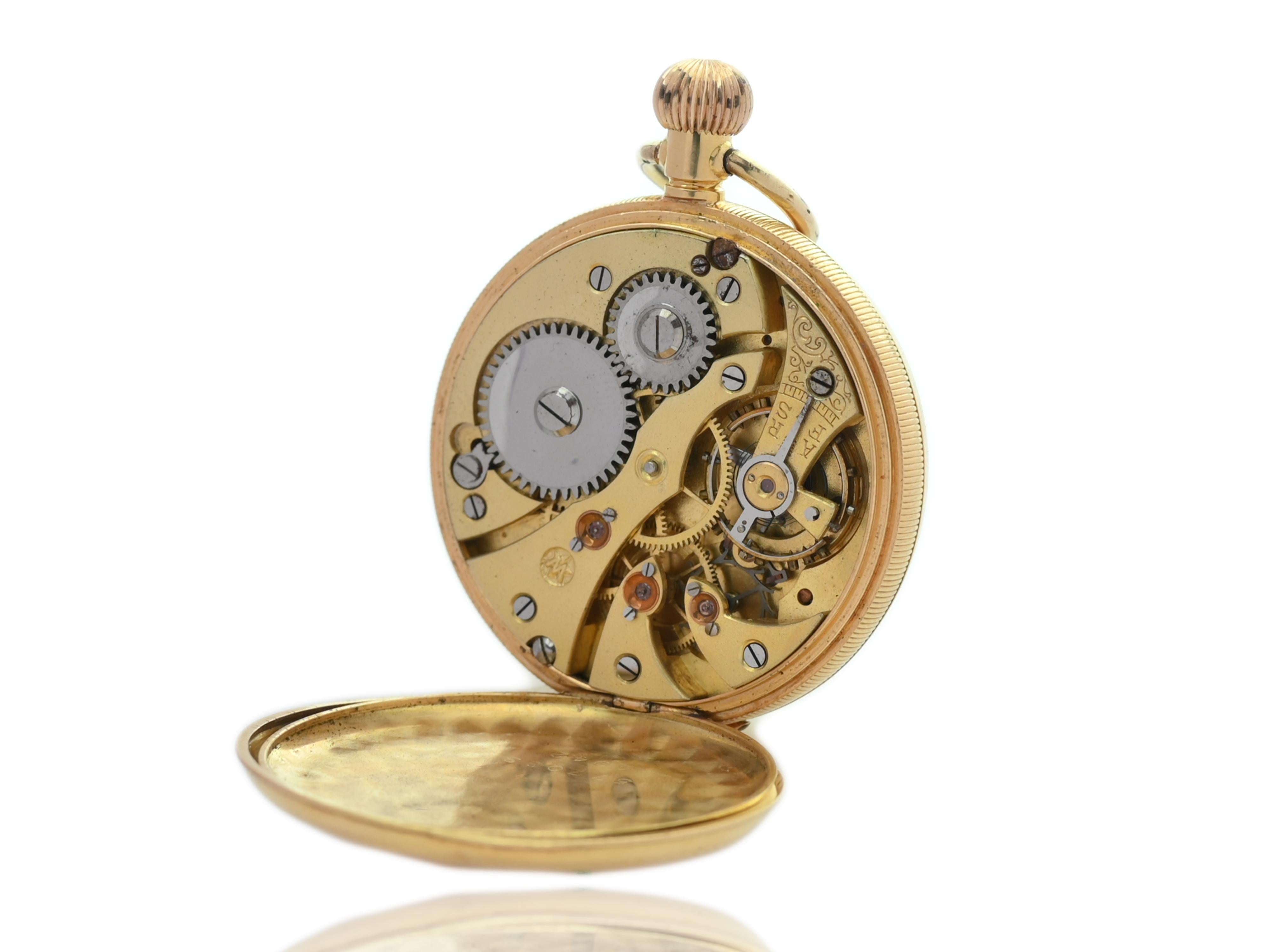 18K Gold genuine Swiss antique Pocket watch in working condition from West End For Sale 1