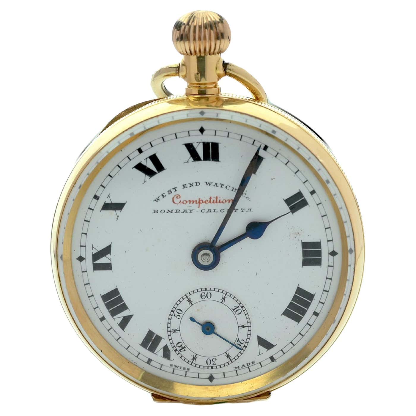 18K Gold Genuine Swiss Antique Pocket Watch In Working Condition From 18k-gold-genuine-swiss-antique-pocket-watch-in-working-condition-from