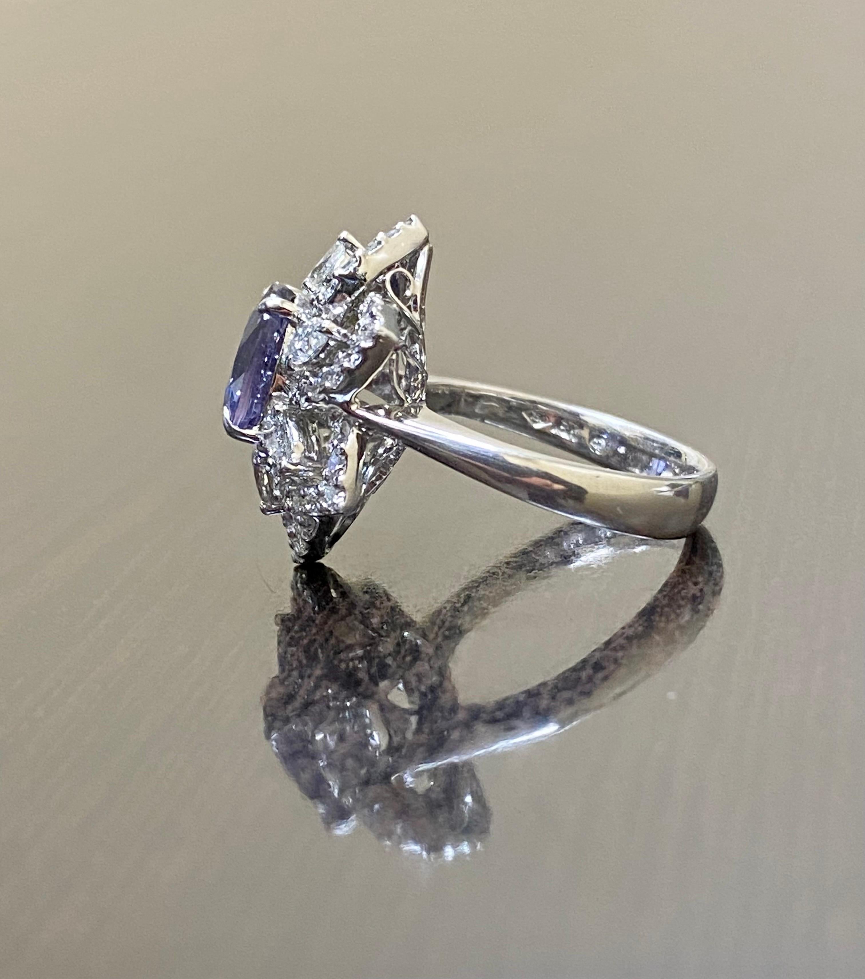 18K Gold GIA Certified 2.14 Carat Color Change Garnet Diamond Engagement Ring For Sale 2
