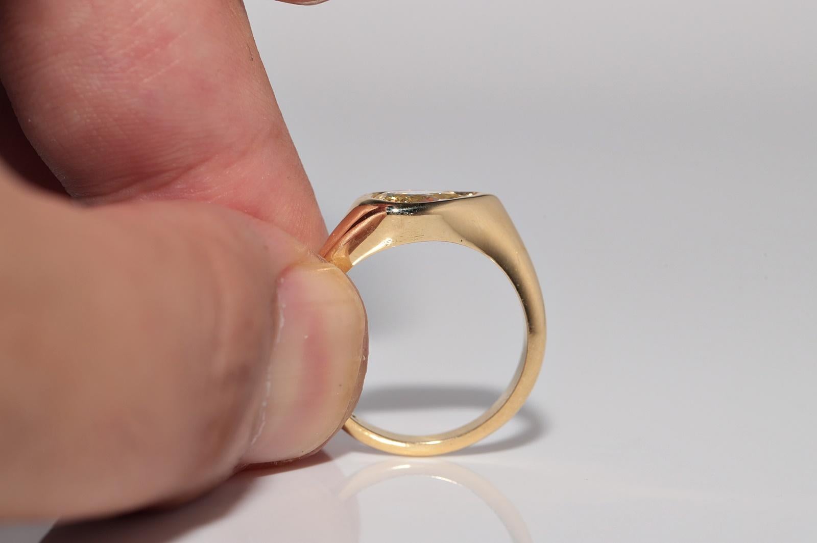 18k Gold GIA Certified Natural Fancy Light Color Pear Cut Diamond Solitaire Ring im Angebot 9