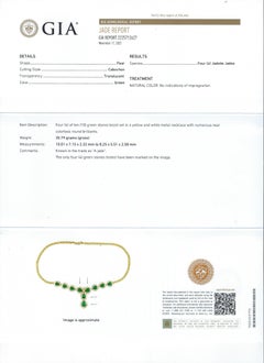 18K Gold GIA Jadeite 'Grade A' Jade Necklace
