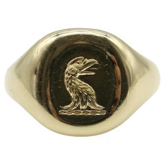 Anillo de oro de 18 quilates de orfebres y plateros Águila calcográfica