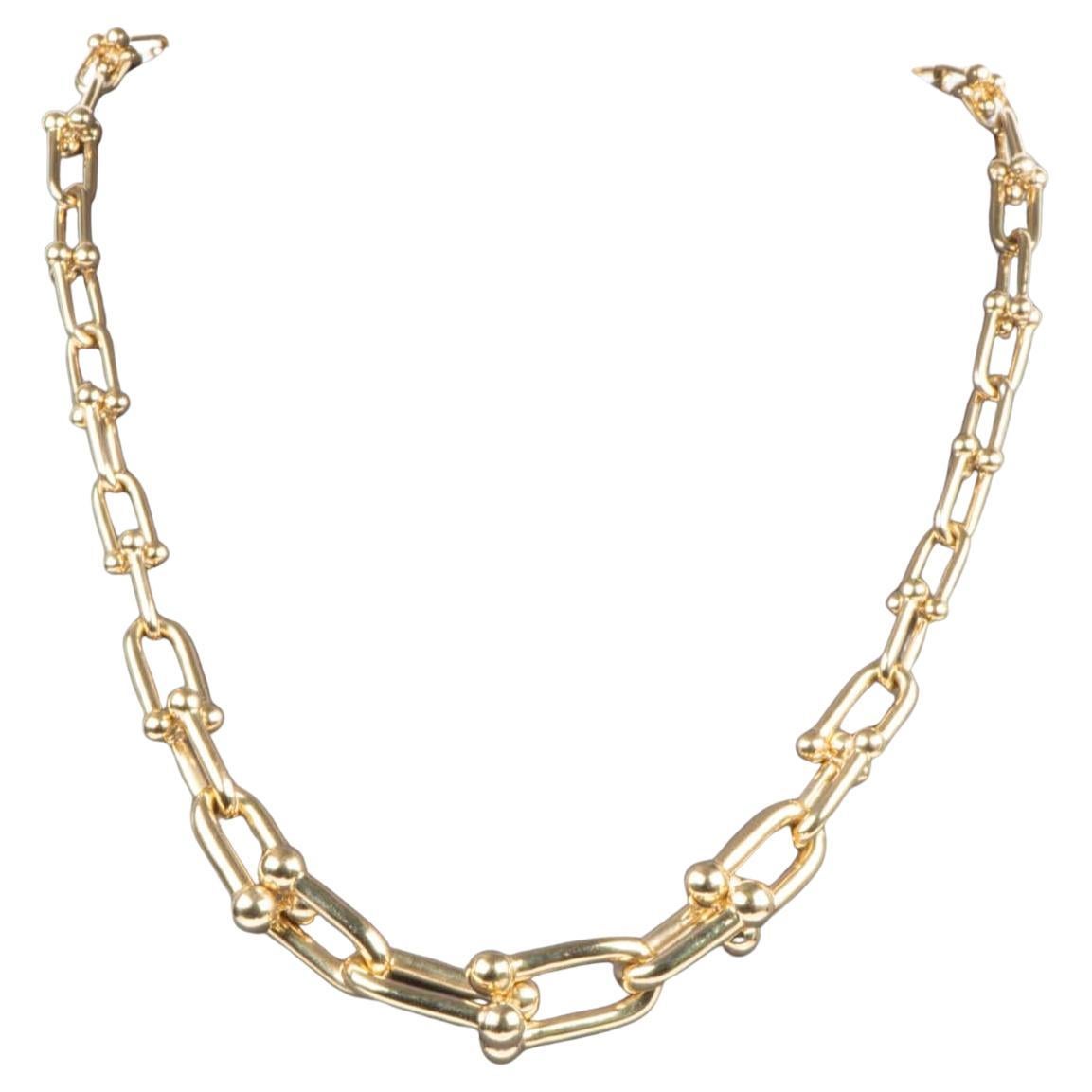 Collar de cadena de eslabones de oro de 18 quilates de tamaño graduado 26,71 g R4694 en venta