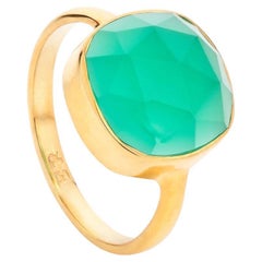 Herz-Chakra-Ring aus 18 Karat Gold mit grünem Onyx, von Elizabeth Raine
