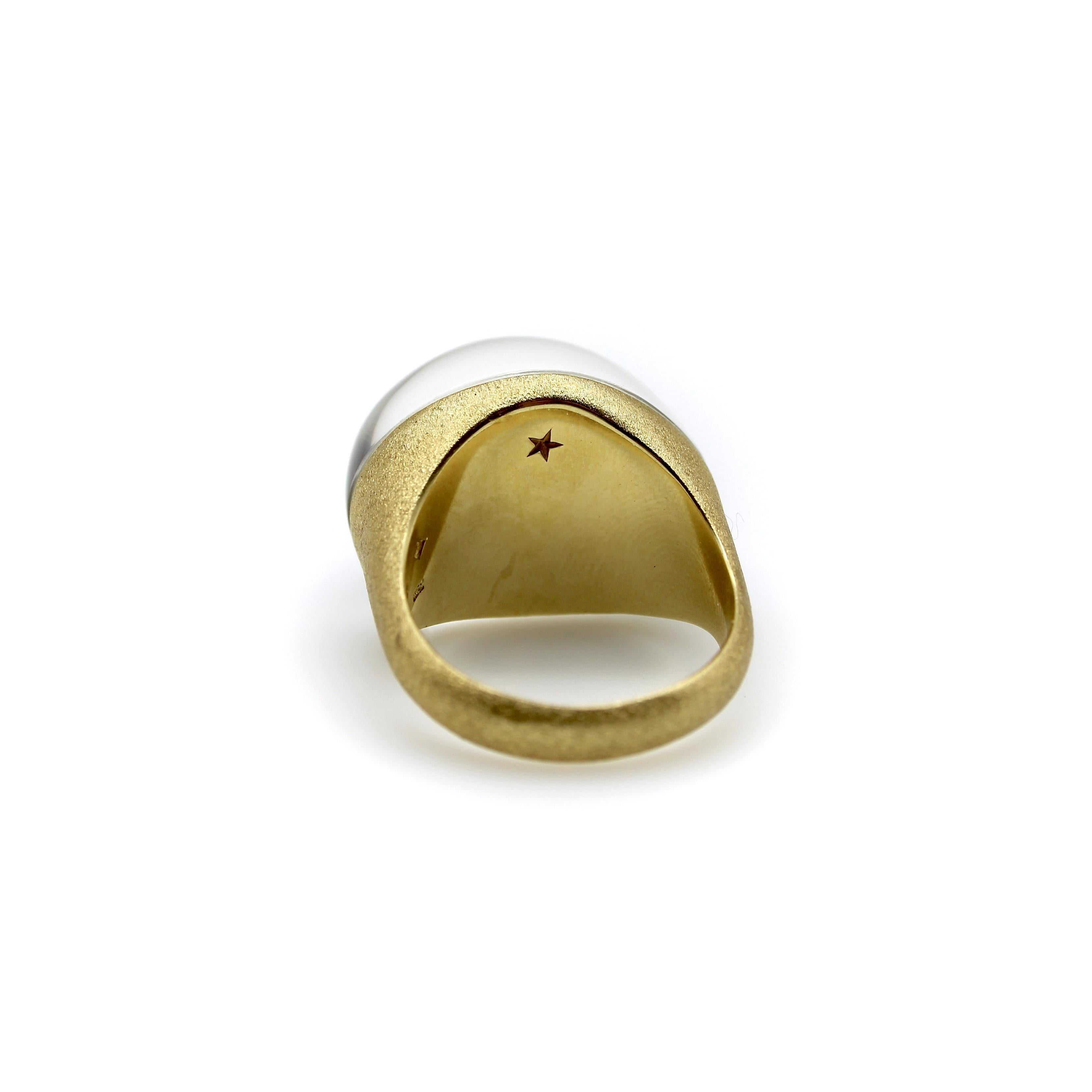 18K Gold H. Stern Golden Stones Ring with Rock Crystal 2
