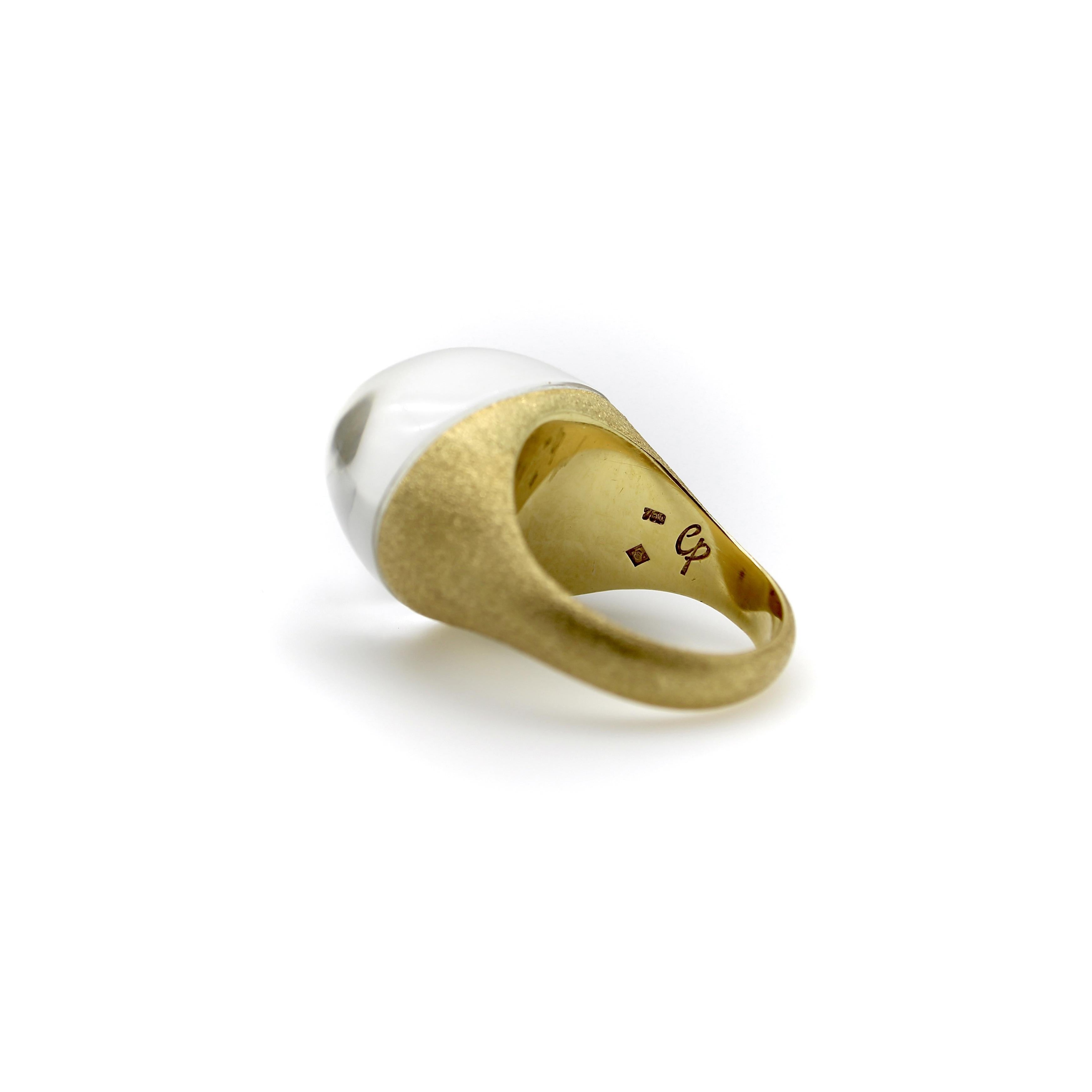 18K Gold H. Stern Golden Stones Ring with Rock Crystal 3