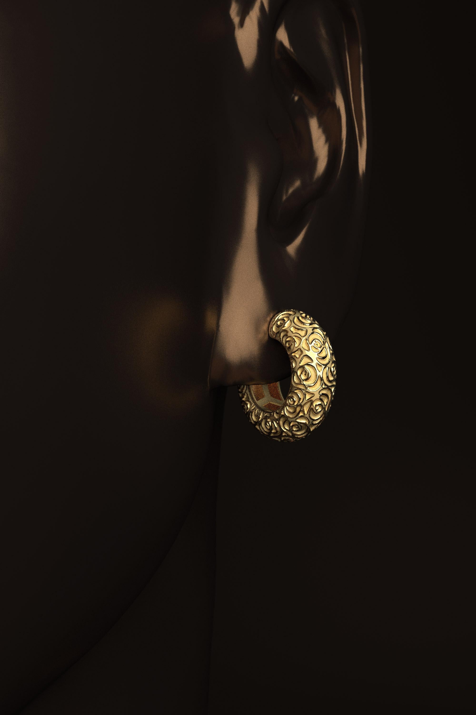 18k italian gold earrings