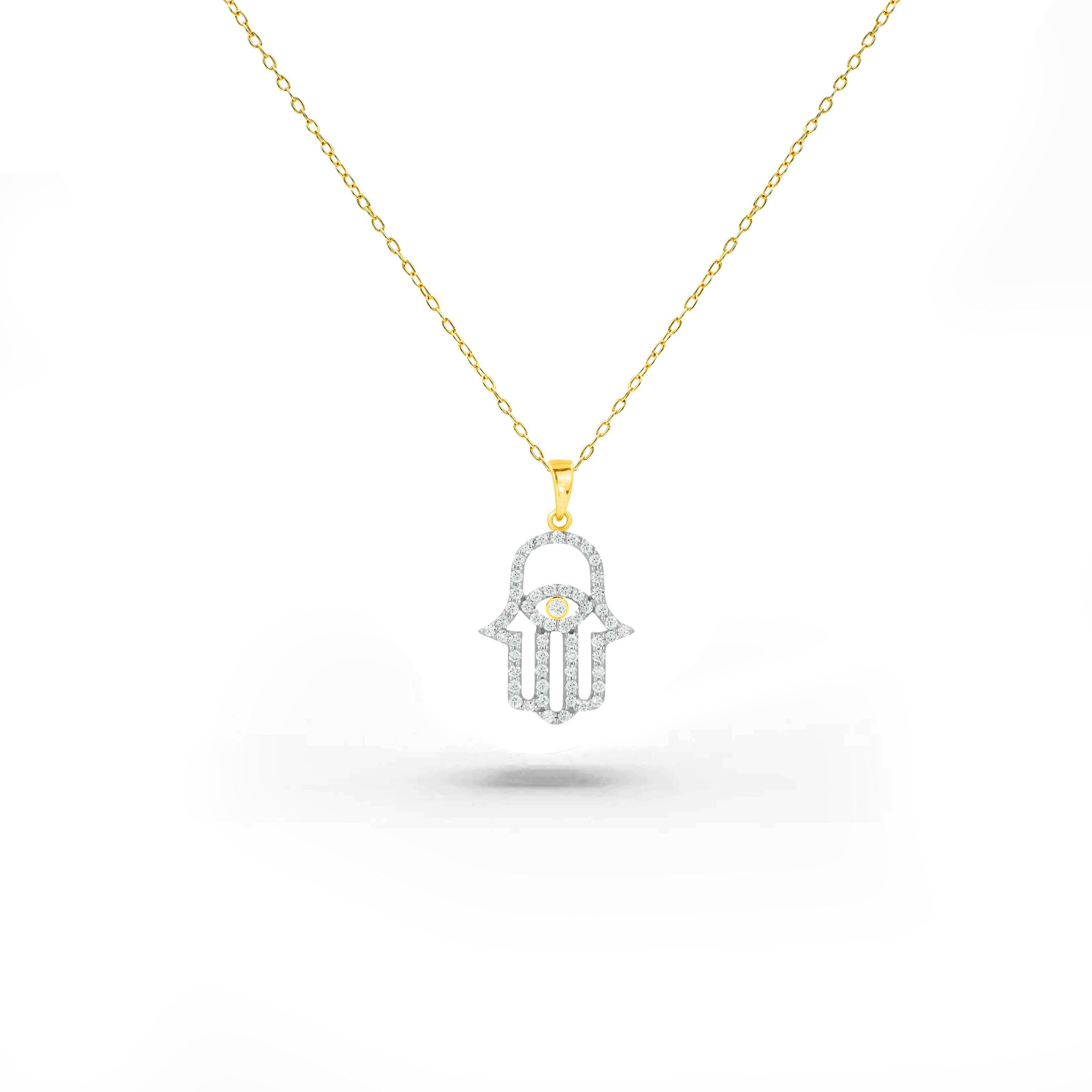 Buy Protection Necklace with Evil Eye and Hamsa Hand Online in India |  Zariin