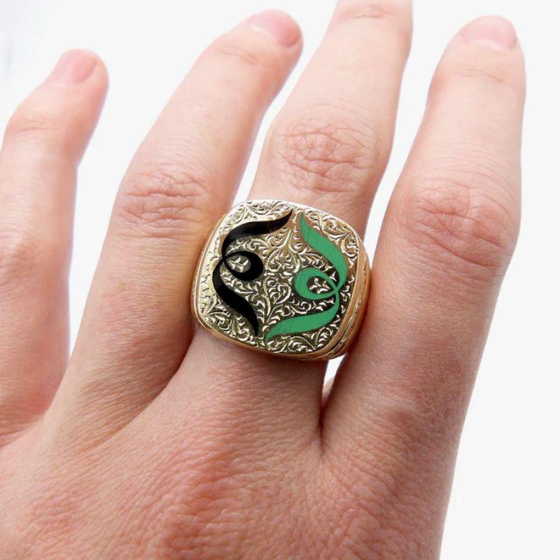 hand engraved signet ring