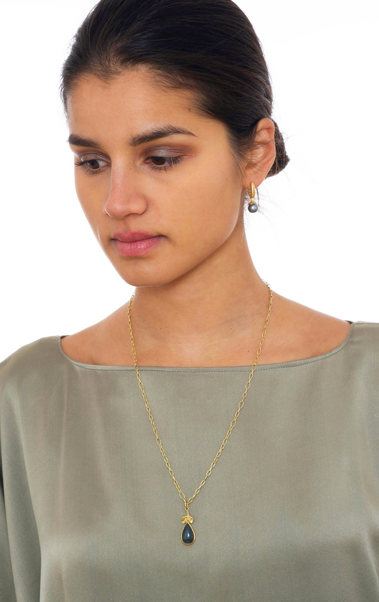 18k Gold Handmade Chain Necklace For Sale at 1stDibs