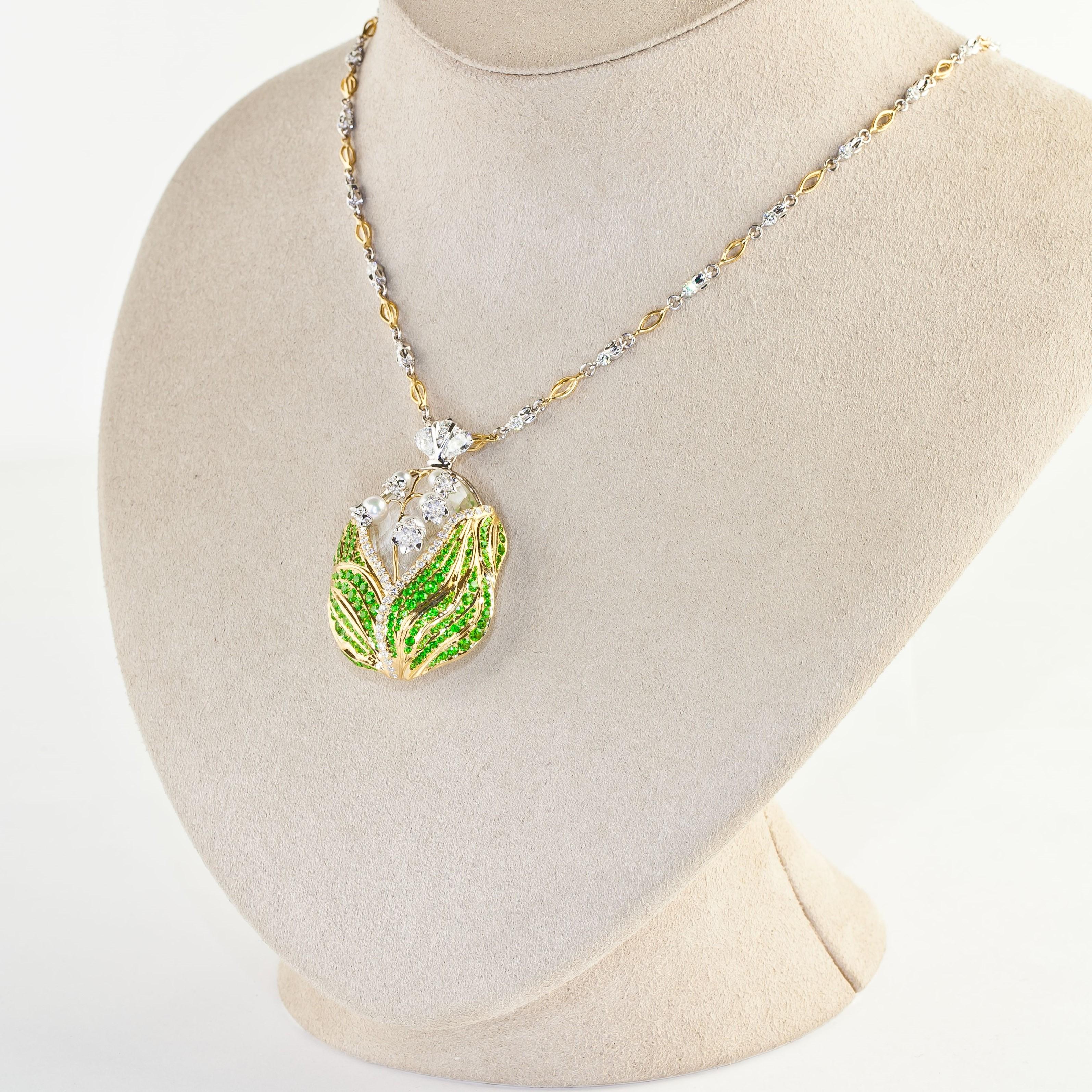 gold lily of the valley necklace