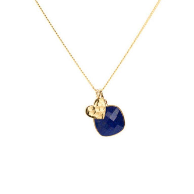 Women's or Men's 18K Gold Heart Amulet Pendant Necklace by Elizabeth Raine For Sale