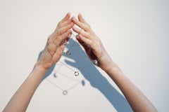 18k gold heart necklace with diamonds and quartz