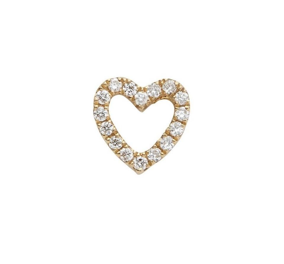 Moderno Collana a cuore in oro 18k con diamanti e quarzo in vendita