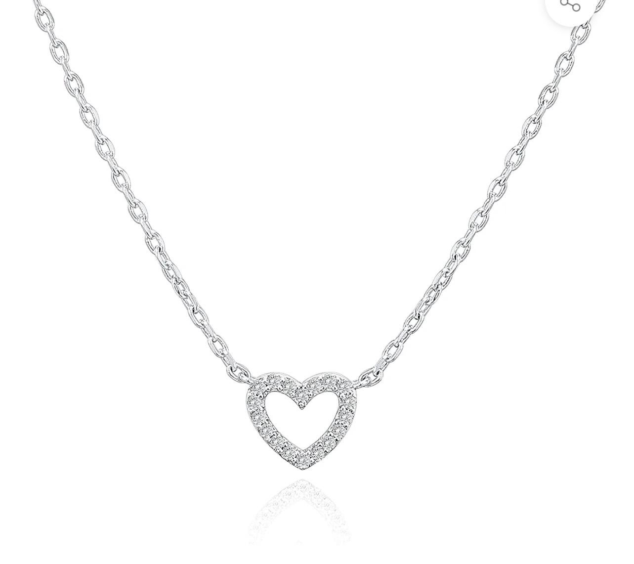 Collana a cuore in oro 18k con diamanti e quarzo In condizioni Nuovo in vendita a London, GB