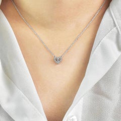 18k Gold Herzförmige Diamant-Halskette
