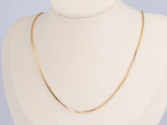 18K Gold Heavy Box Chain 19.5" Fully Adjustable Length 8.7g R4551