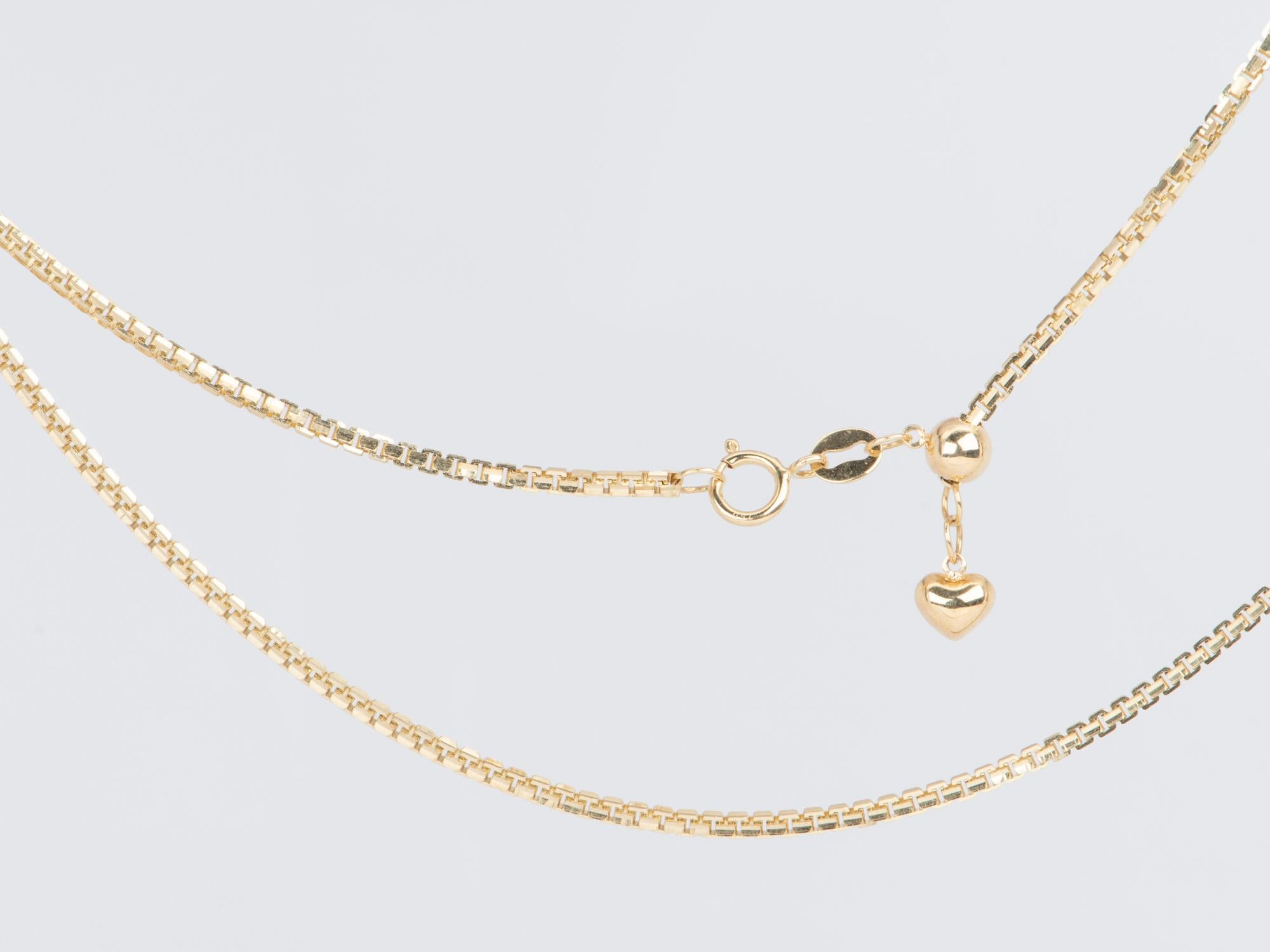 Femenino o masculino Cadena de caja pesada de oro de 18 quilates 19,5