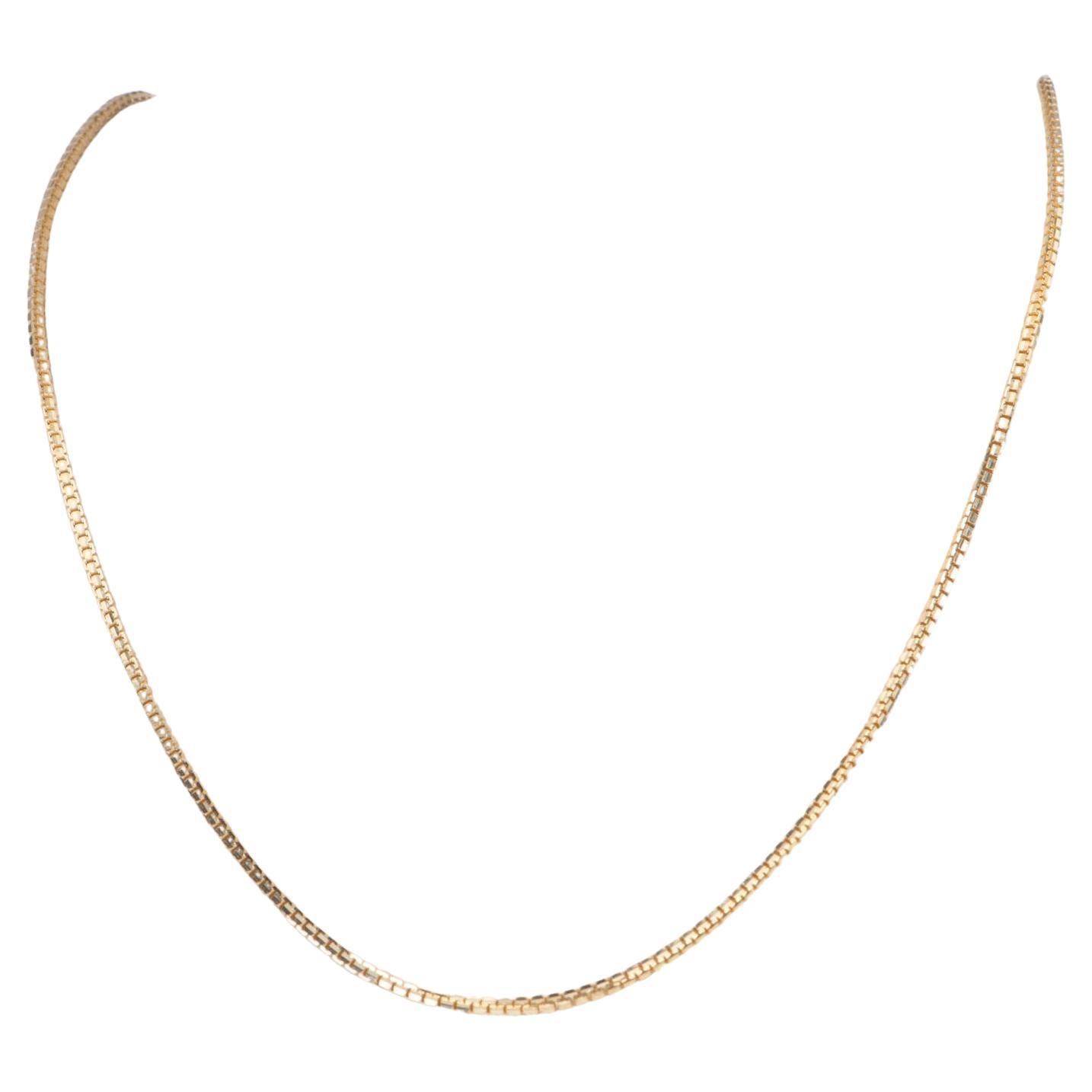 Chaîne lourde en or 18K 19.5" Longueur entièrement ajustable 8.7g R4551