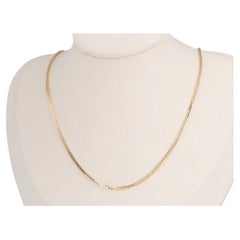 18K Gold Heavy Box Chain 19.5" Fully Adjustable Length 8.7g R4551