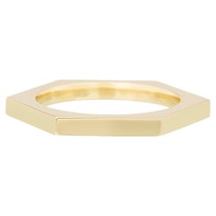 Geometrischer Ring aus 18 Karat Gelbgold