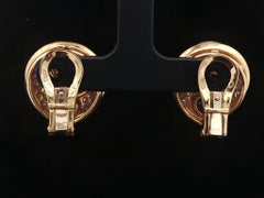 18k Gold High Quality Mabe Pearl w/ Diamond & Heart Sapphire Clip On Earrings