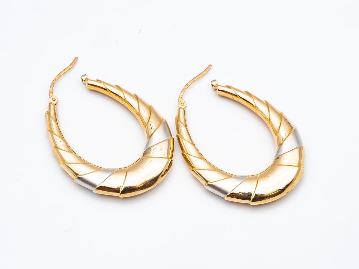 Women's 18 Karat Gold Hoop Earrings