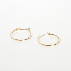 18K Gold Hoop Earrings Made 1947