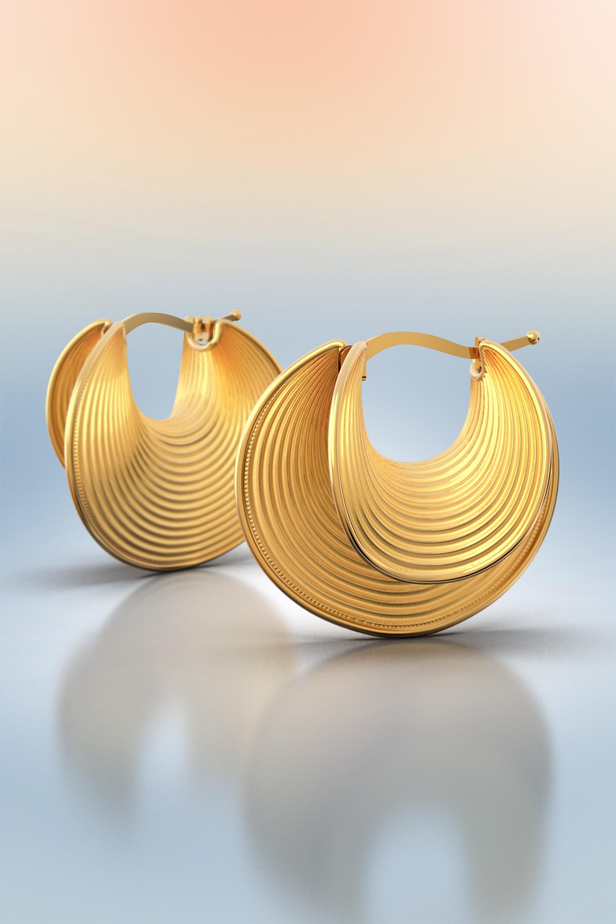 18k italian gold hoop earrings