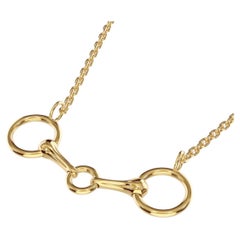 18k Gold Horse Bit Choker Necklace by Designer ExtraordinAri Gems, USA