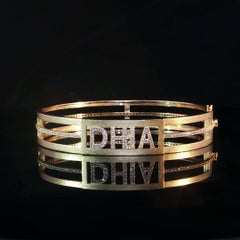 Brazalete Identidad Oro 18K Personalizado