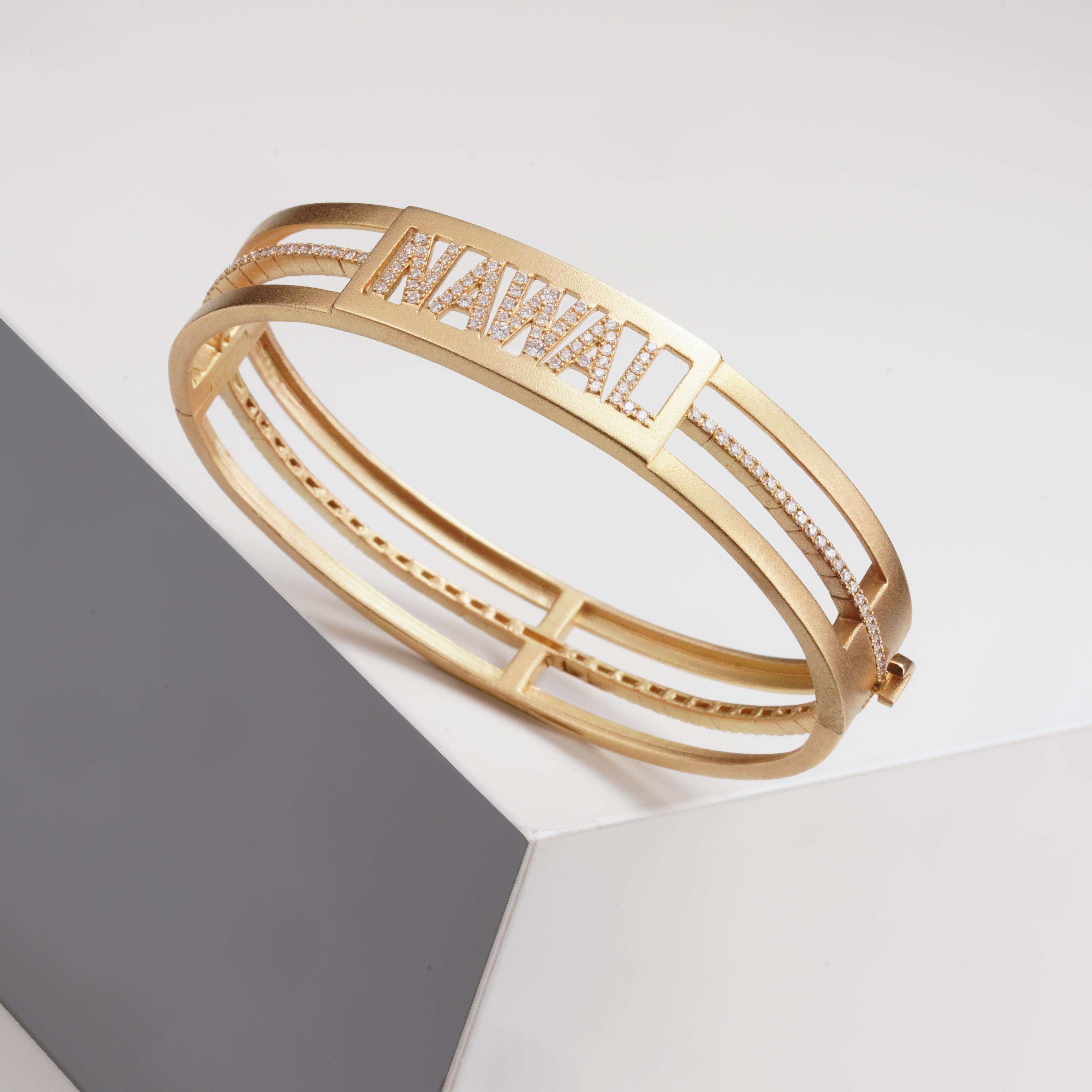 18K Gold Identity Armreif personalisiert im Angebot 1