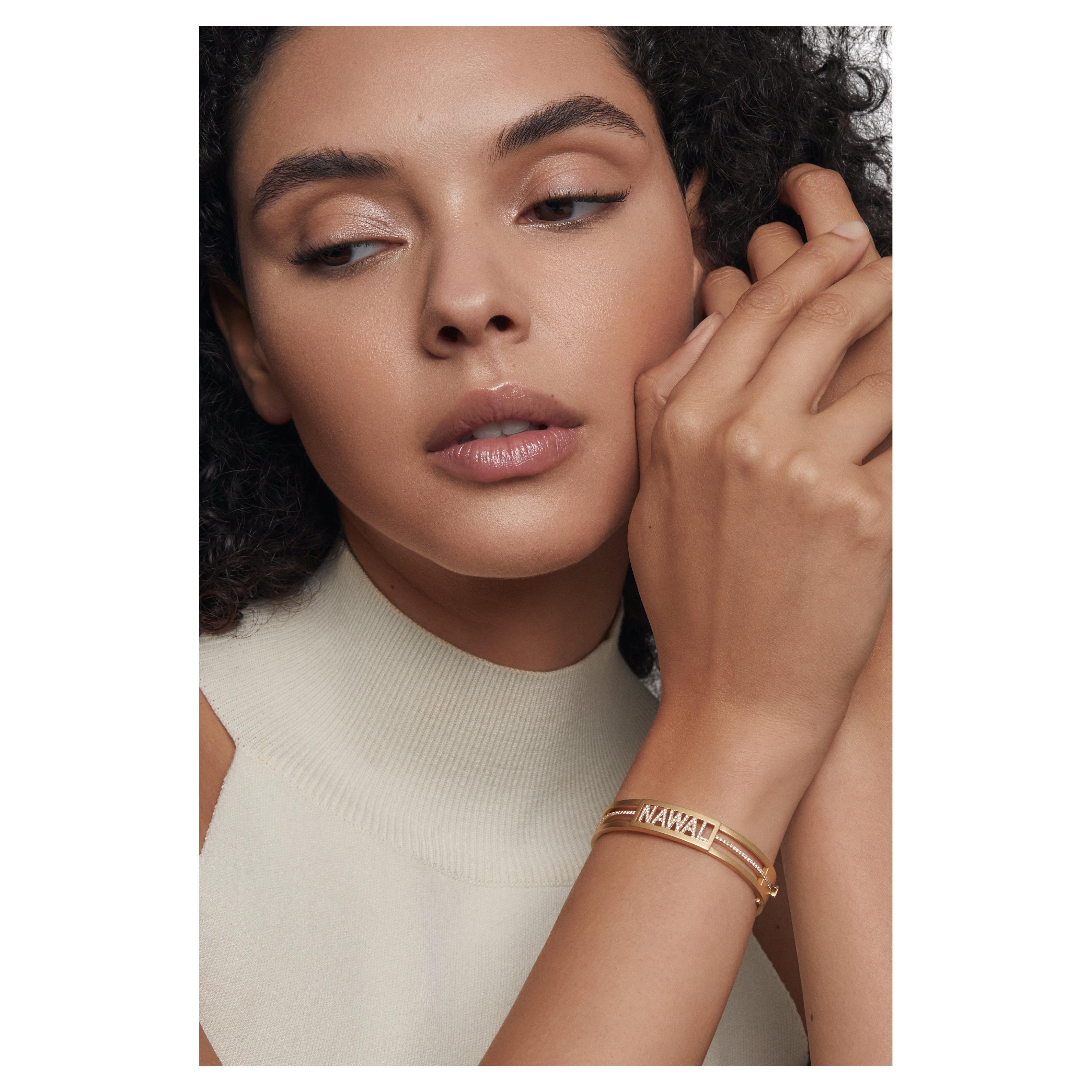 18K Gold Identity Armreif personalisiert im Angebot