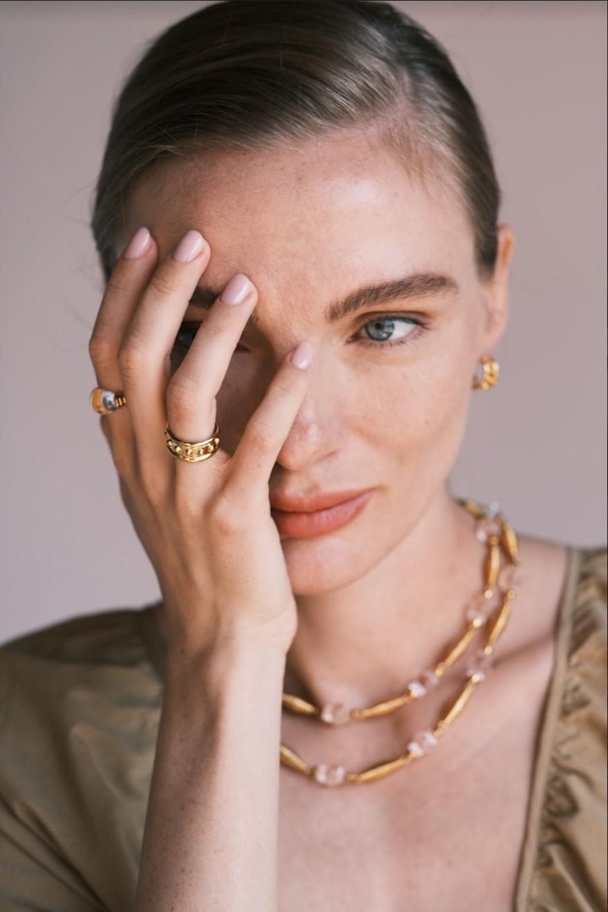 Bague en or 18 carats à anneau en forme de château de sable Antiquité Neuf - En vente à Brooklyn, NY