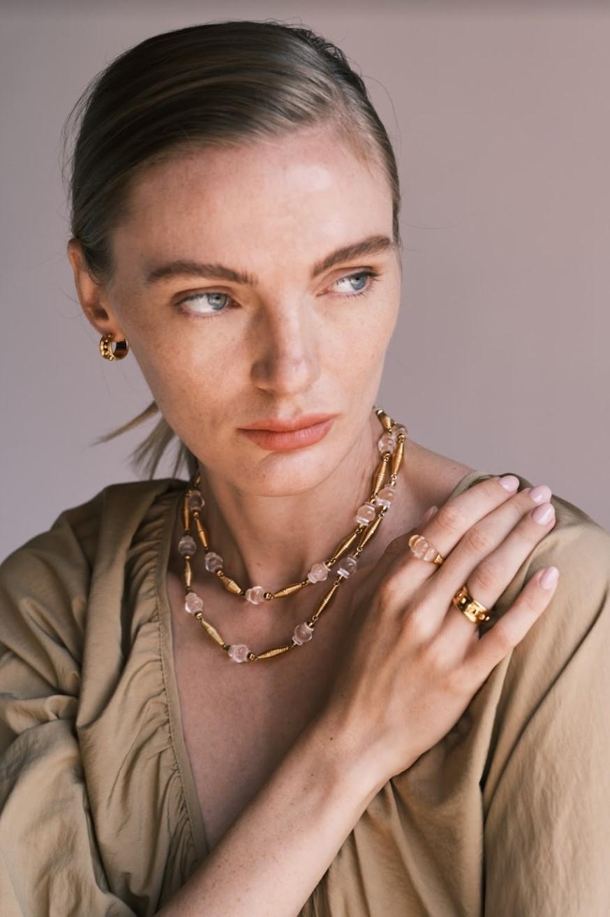 Bague en or 18 carats à anneau en forme de château de sable Antiquité en vente 1